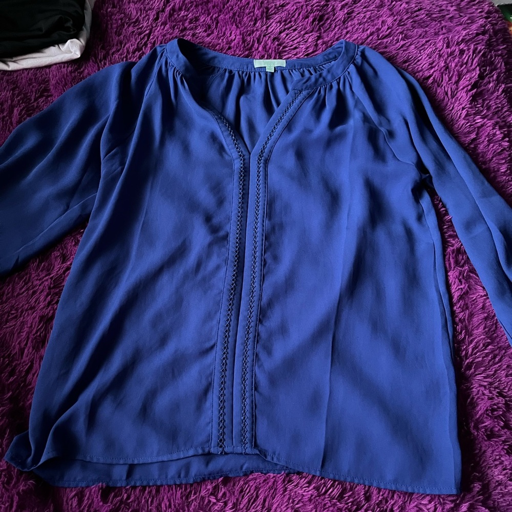 Blue long sleeve Jemma blouse(S)
